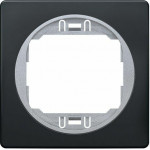 Eon E6801.Es One-Gang Frame 80x80, Black With Silver Holder - (ERW-EON-E6801.ES)