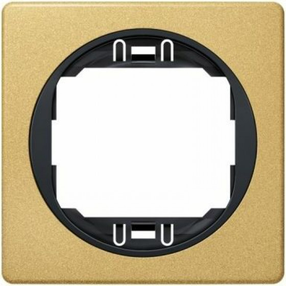 Eon E6801.Ge One-Gang Frame 80x80, Gold With Black Holder - (ERW-EON-E6801.GE)