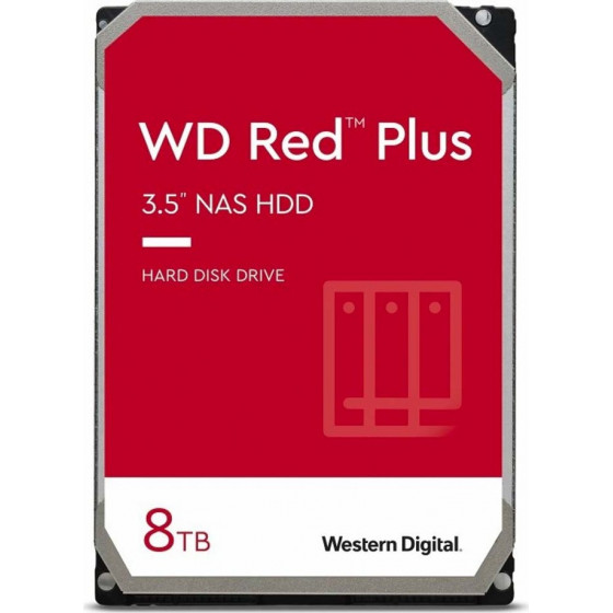 Western Digital Red Plus Nas Hard Drive 8TB 3.5'' (128MB cache) (CMR) - (WD80EFZZ)