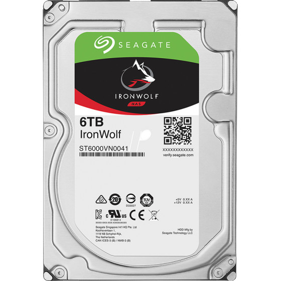 Seagate ���������� ������� ������ 3.5'' 6TB Sata Iii Ironwolf Nas - (ST6000VN001)