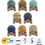 GloboStar Moon ��� 8 ���. �������� ����������� ��������� �������� Led 2W 120lm 360� Dc 5V - �������� �������� ���� ���������������� & ���� - Dimmable - Cct ����� ����� 3000K - ����� ����� 6000K - �8 x �11 - ��������� - (79609)