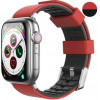 AHAstyle ������� ��������� Duotone Premium Silicone Apple Watch 2/ 3/ 4/ 5/ 6/ 7/ Se (38mm/ 40mm/ 41mm) ������ �������-����� - (WA11)