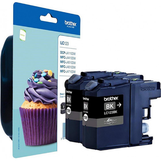 Brother Inkjet Black Cartridge (BRO-LC-123BKBP2DR) - (LC123BKBP2DR)