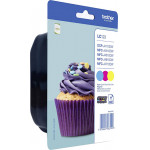 Brother Inkjet Cyan / Magenta / Yellow Cartridge (LC-123RBWBPDR) (BRO-LC-123RBWBPDR) - (LC123RBWBPDR)