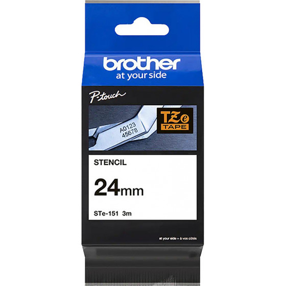 Brother P-Touch Pattern Bond White On Transparent 3m x 24mm - (STE151)