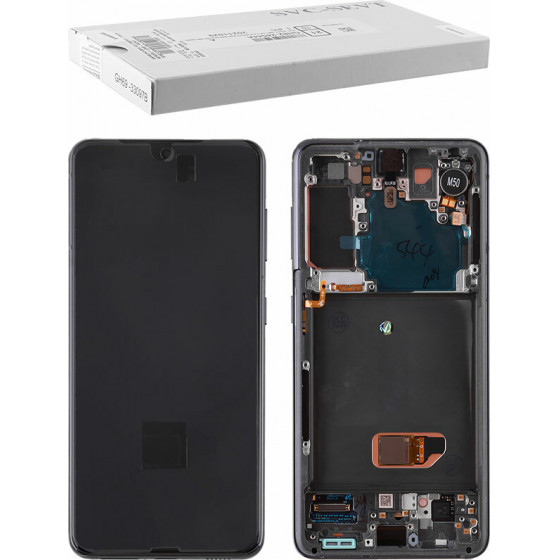 Samsung G991 S21 ����� + Touch Screen + Lens + Frame Grey Original Service Pack - (GH82-24545A)
