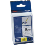 Brother P-Touch Flexible Laminated Black On White 8m x 18mm - (TZEFX241)