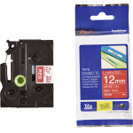 Brother P-Touch Laminated White On Red 8m x 12mm - (TZE435)