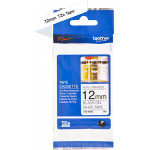 Brother P-Touch Non Laminated Black On White 8m x 12mm - (TZEN231)