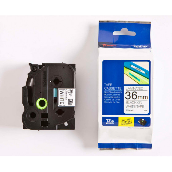 Brother P-Touch Black On White 8m x 36mm - (TZE261CIV)