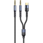 Usams ������� ���� 3.5mm �� USB-C & 3.5mm US-SJ555, 1.2m, ����� - (SJ555YP01)