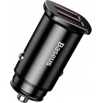 Baseus Car Charger Square Metal Black - (CCALL-DS01)