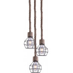 Homelighting GRENADE-3 ROPE & BLACK PENDANT+ - (77-3683)