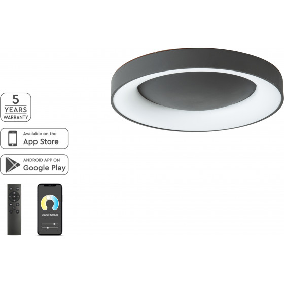 Homelighting SE LED SMART 60 AMAYA CEILING BLACK �3 - (77-8153)