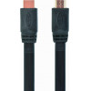 Cablexpert High Speed Hdmi Flat Cable With Ethernet 3M Black - (CC-HDMI4F-10)