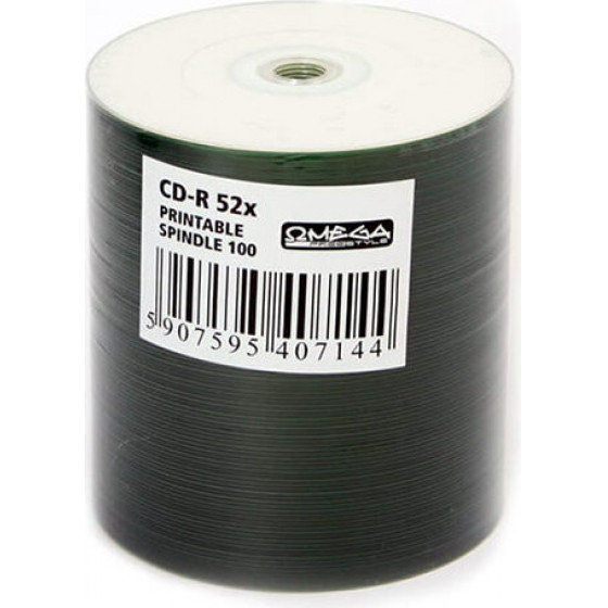 Omega Freestyle CD-R 700MB 52X White Inkjet Ff Printable Sp (100PCS) - (40714)