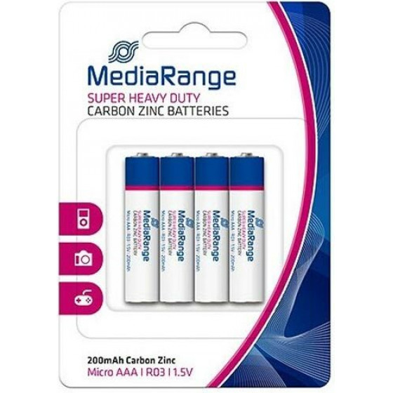 MediaRange Super Heavy Duty Battery AAA 1.5V (LR3) (4 Pack) - (MRBAT141)