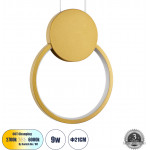GloboStar Cyclos �������� ��������� ������ Design Led Cct 9W 1080lm 300� Ac 220-240V - �������� �������� ���� �������� On/Off All In One ����� 6000k+������ 4500k+����� 2700k �21 x �2.3 x �26.5cm - ����� �������� - (61075)
