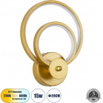 GloboStar Freddie ��������� ������ - ������ Design Led Cct 15W 1800lm 300� Ac 220-240V - �������� �������� ���� �������� On/Off All In One ����� 6000k+������ 4500k+����� 2700k �20 x �7.5 x �25cm - ����� �������� - (61078)