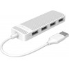 Orico Usb Hub FL02, 4x Usb ports, ����� - (FL02-WH-BP)