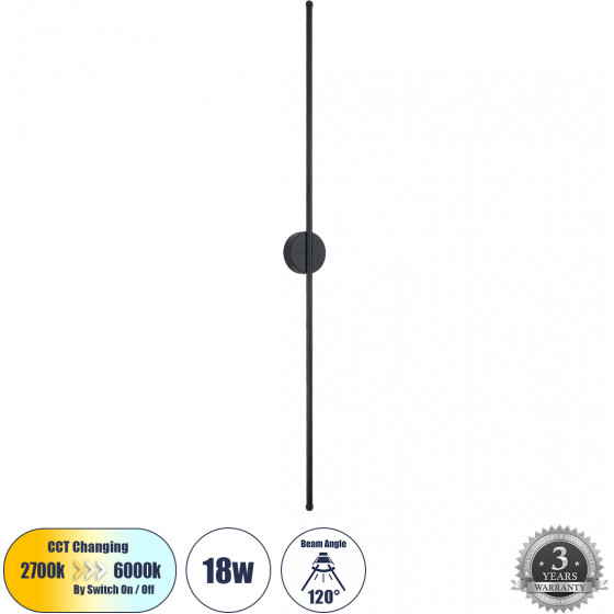 GloboStar Diadem ��������� ������ - ������ Design Led Cct 18W 2160lm 120� Ac 220-240V - �������� �������� ���� �������� On/Off All In One ����� 6000k+������ 4500k+����� 2700k �10 x �4 x �120cm - ����� - 3 Years Warranty - (61333)