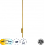 GloboStar Harlem ��������� ������ - ������ Design Led Cct 18W 2160lm 120� Ac 220-240V - �������� �������� ���� �������� On/Off All In One ����� 6000k+������ 4500k+����� 2700k �5 x �4 x �120cm - ����� - 3 Years Warranty - (61336)