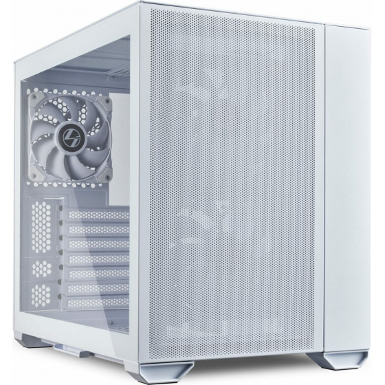 Lian Li O11 AIR MINI White PC Case ATX / M-ATX with 3 standard Fans (front 120mmx2, rear 120mmx1) Me - (G99.O11AMW.00)