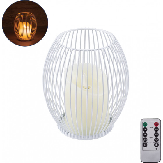 GloboStar Candle ������������ Realistic ���� �� Led ��� ���������� ������ - ��������� 2 x Aa (��� ������������������) & �������� ����������� Ir ����� ����� 2700K Dimmable ����� �14 x �16cm - (76490)