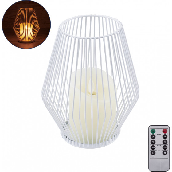 GloboStar Candle ������������ Realistic ���� �� Led ��� ���������� ������ - ��������� 2 x Aa (��� ������������������) & �������� ����������� Ir ����� ����� 2700K Dimmable ����� �16 x �18cm - (76489)