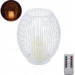GloboStar Candle ������������ Realistic ���� �� Led ��� ���������� ������ - ��������� 2 x Aa (��� ������������������) & �������� ����������� Ir ����� ����� 2700K Dimmable ����� �19 x �24cm - (76492)