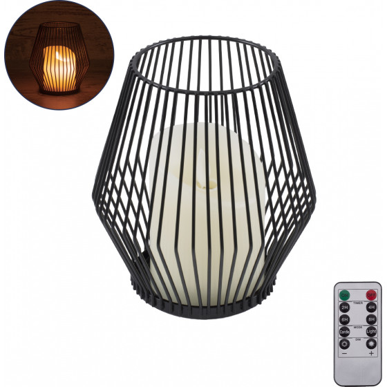 GloboStar Candle ������������ Realistic ���� �� Led ��� ���������� ������ - ��������� 2 x Aa (��� ������������������) & �������� ����������� Ir ����� ����� 2700K Dimmable ����� �14 x �16cm - (76493)