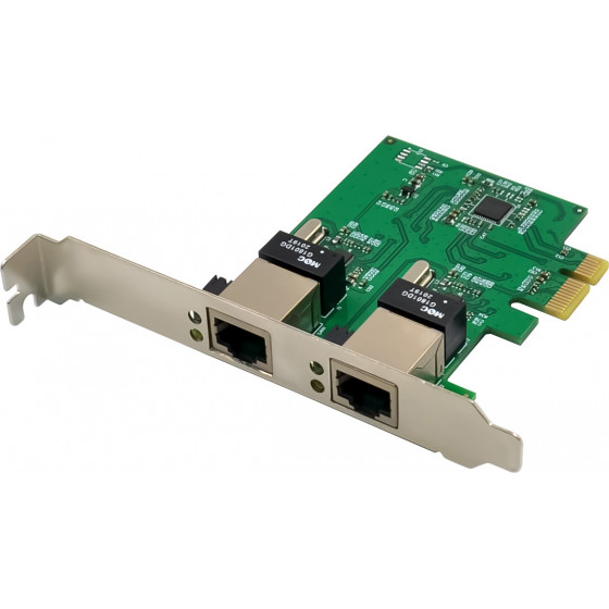 Powertech ����� ��������� Pcie �� 2x RJ45 Gbe RTL8111H&ASM1182e - (ST7244)