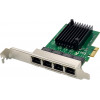 Powertech ����� ��������� Pcie �� 4x RJ45 Gbe RTL8111F & ASM1184 - (ST708)