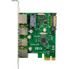 Powertech ����� ��������� Pcie �� Usb 3.0 & Gbe Lan VL805&RTL8153 - (ST642)