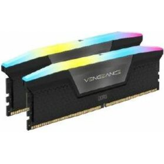 Corsair Ram Dimm XMS5 Kit 2x16GB DDR5, 5200MHz, Latency 40-40-40-77, 1.25V, Vengeance Rgb DDR5, Xmp 3.0, Rgb LED, BLACK, LTW. - (CMH32GX5M2B5200C40)