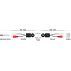 DeLock Audio Extender 2x Rca �� RJ45, ��� 50m, �����, 2��� - (87857)