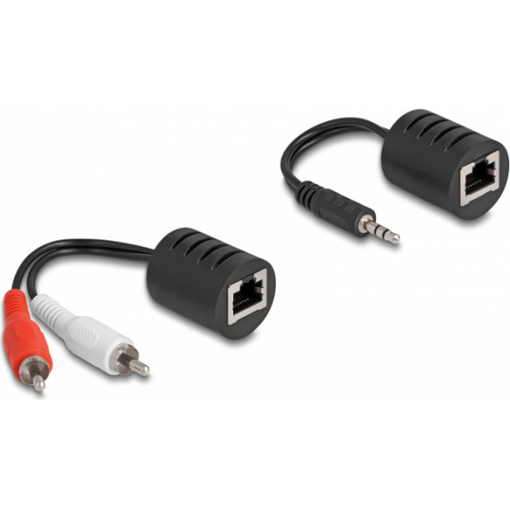 DeLock Audio Extender 3.5mm & 2x Rca �� RJ45, ��� 50m, ����� - (87859)