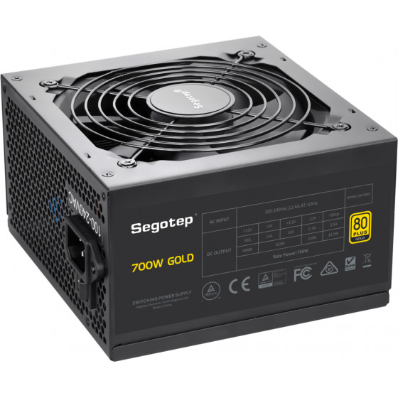 Segotep GN700W Gp Series 80 Plus Gold Certified Gaming Power Supply Non-Modular - (313011003320)