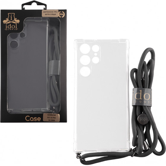Idol 1991 ���� Samsung S22 Ultra 5G S908 6.8'' Antishock Air Tpu With Strap Full Camera Protection ������� - (5205308314384)