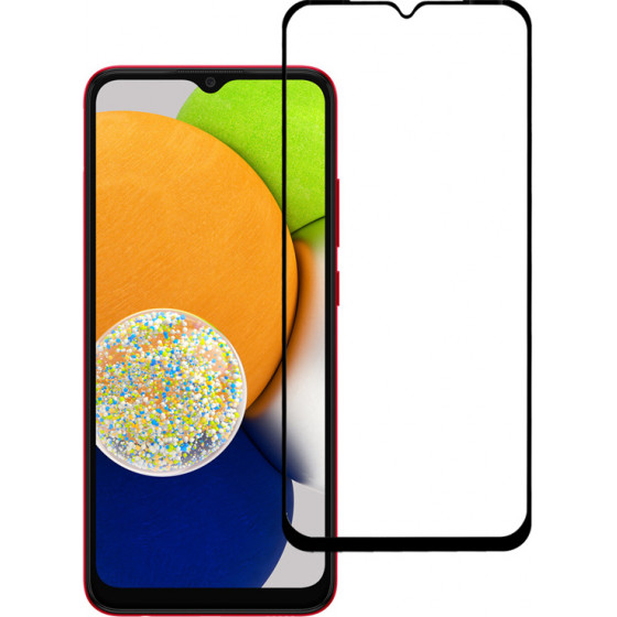 Powertech Tempered Glass 5D Samsung A03, Full glue, ����� - (TGC-0574)