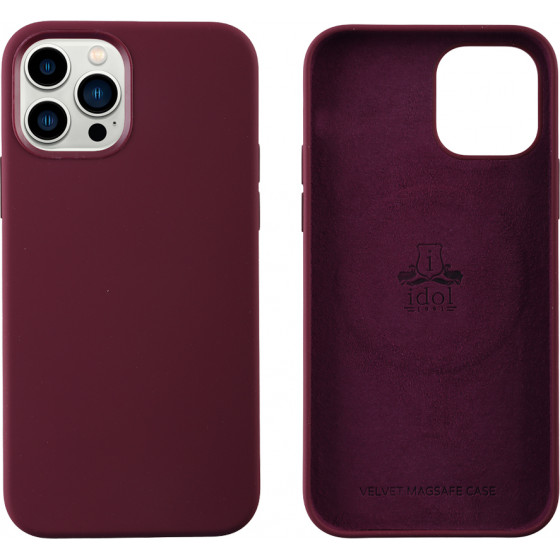 Idol 1991 ���� Iphone 12 Pro / Iphone 12 6.1'' Velvet Magsafe Tpu Camera Guard BURGUNDY - (5205308316791)