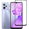 Powertech Tempered Glass 5D Realme C31, Full glue, ����� - (TGC-0580)
