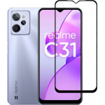 Powertech Tempered Glass 5D Realme C31, Full glue, ����� - (TGC-0580)