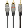 Cablexpert 3,5MM Stereo Plug To 2*Rca Plugs 2,5M Cable GOLD-Plated Connectors - (CCA-352-2.5M)