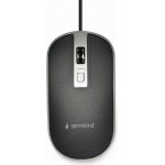 Gembird Usb Wired Optical Mouse BLACK/Silver - (MUS-4B-06-BS)