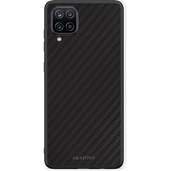 Smartfits Case Hard Samsung Galaxy A12 Carbon Black + Ring Holder - (Sa.A12-BlCRB@)