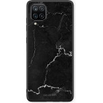 Smartfits Case Hard Samsung Galaxy A12 Marble Black + Ring Holder - (Sa.A12-BlMRB@)
