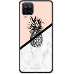 Smartfits Case Hard Samsung Galaxy A12 Marble Pineapple + Ring Holder - (Sa.A12-PinapplMRB@)