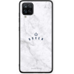 Smartfits Case Hard Samsung Galaxy A12 Marble Queen + Ring Holder - (Sa.A12-QueenMRB@)