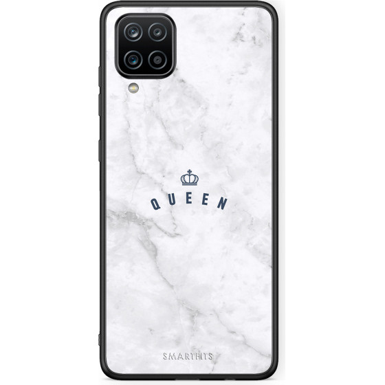 Smartfits Case Hard Samsung Galaxy A12 Marble Queen + Ring Holder - (Sa.A12-QueenMRB@)